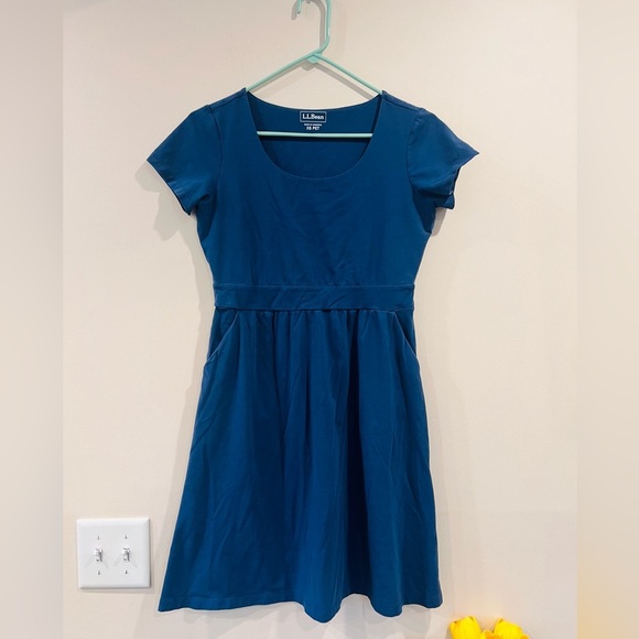 🔥L.L. Bean Blue Short Sleeve Dress🔥 - Picture 1 of 7